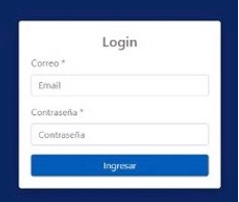  Login para la interfaz de administración.