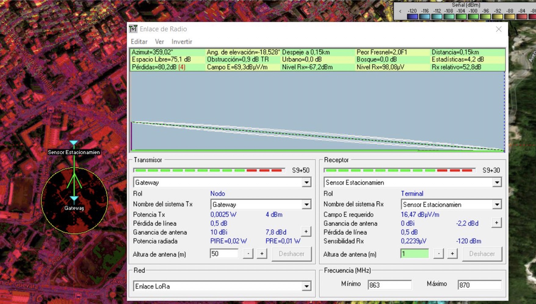  Simulación en Radio Mobile haciendo uso de un escenario
obtenido de la EPN.